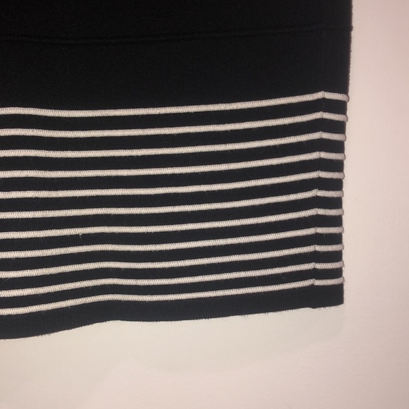 Max Studio M black and white knit dress + stripes! - Picture 3 of 5